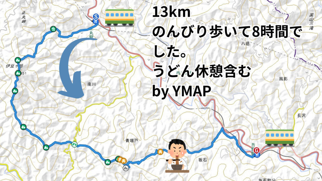 伊豆ヶ岳登山ルートマップ