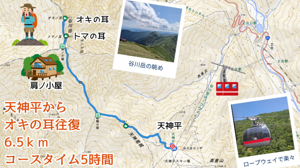 谷川岳登山マップ