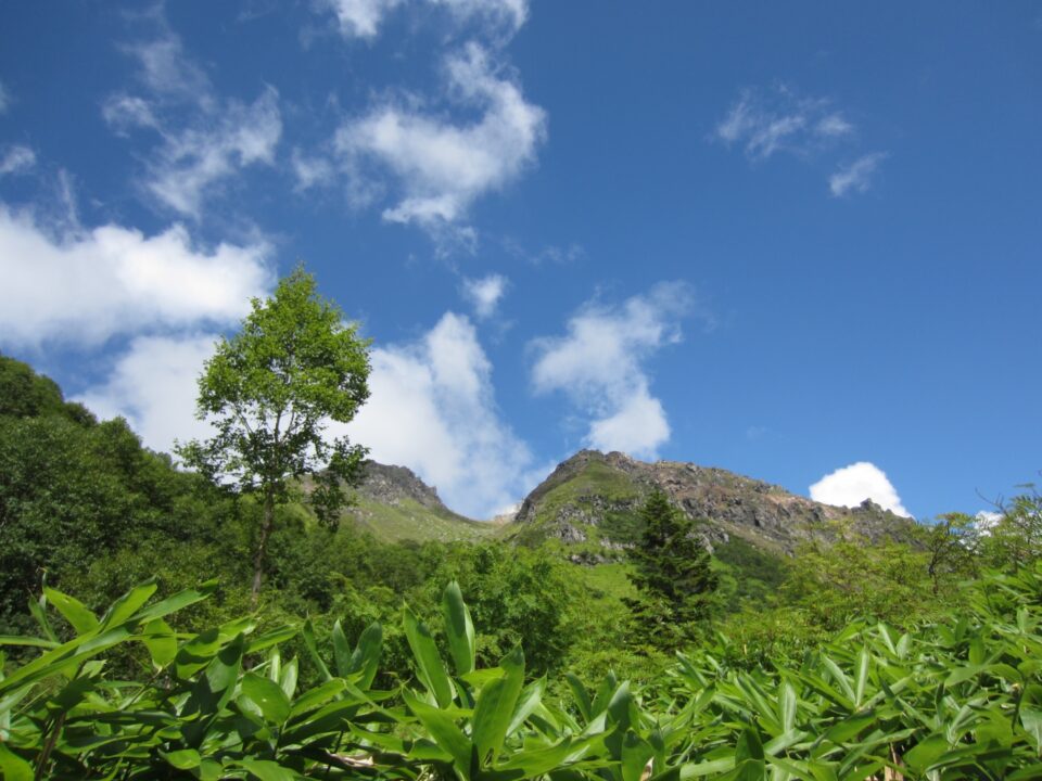 焼岳の双耳峰