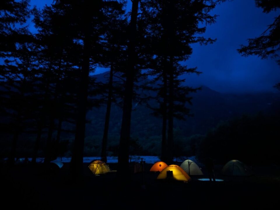 小梨平キャンプ場の夜