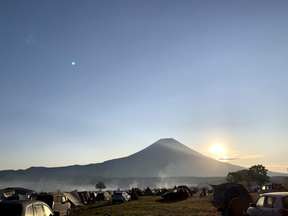 ふもとっぱらキャンプ場の日の出