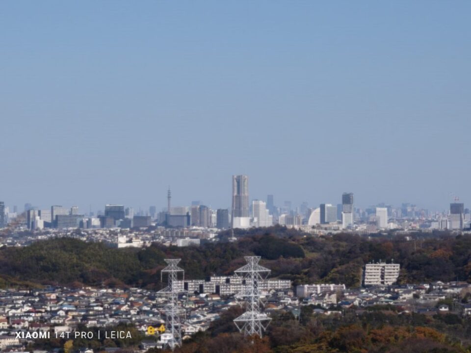 大平山から横浜方面を望む