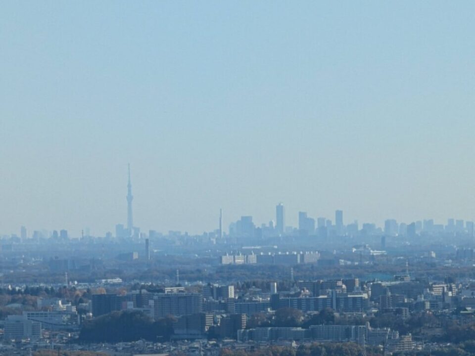 多峯主山　山頂からスカイツリー