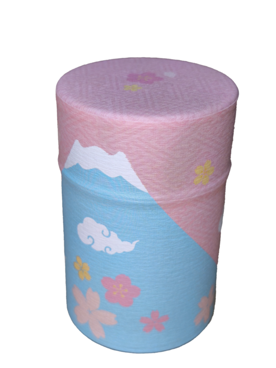 富士山柄の茶筒