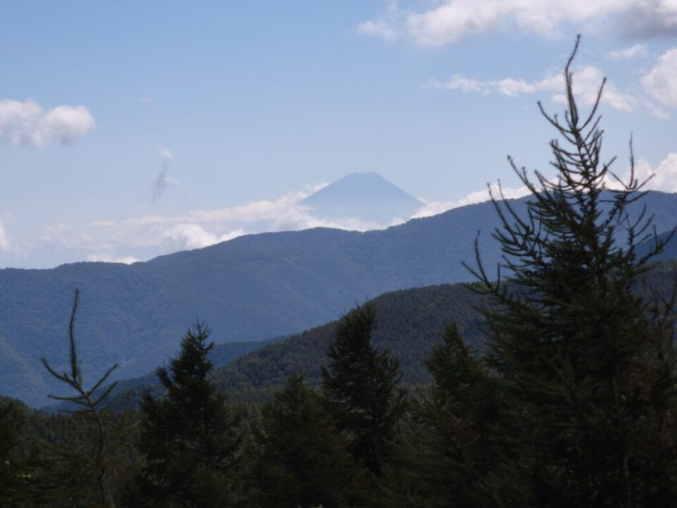 入笠山から富士山