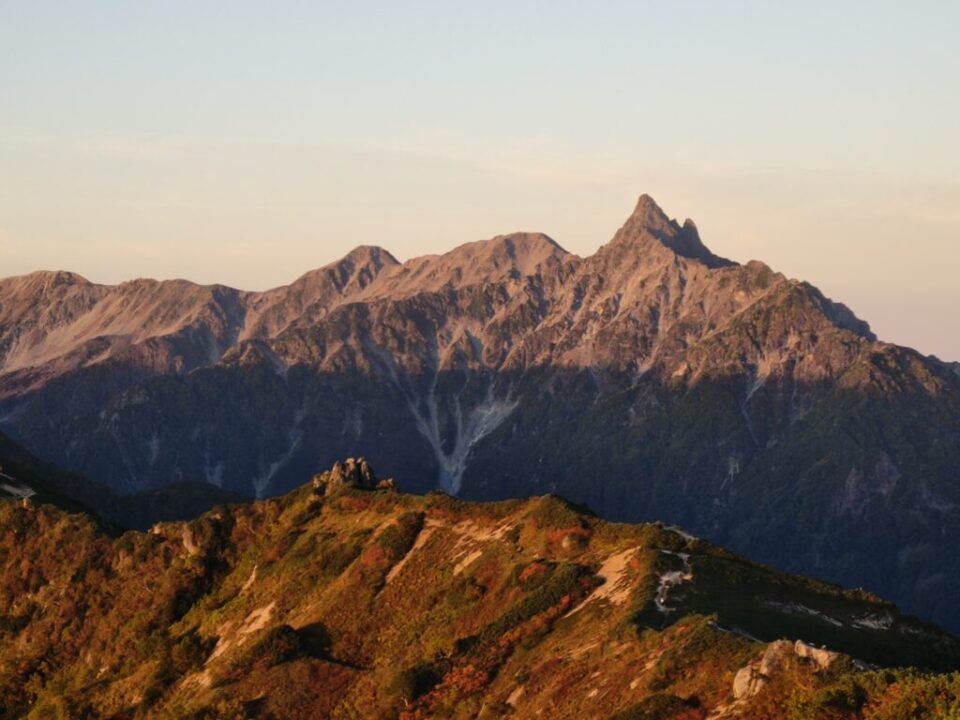 槍ヶ岳のモロゲンロート
