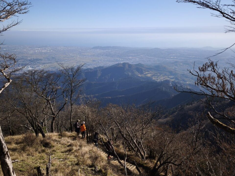 相模湾を見下ろしながら下山