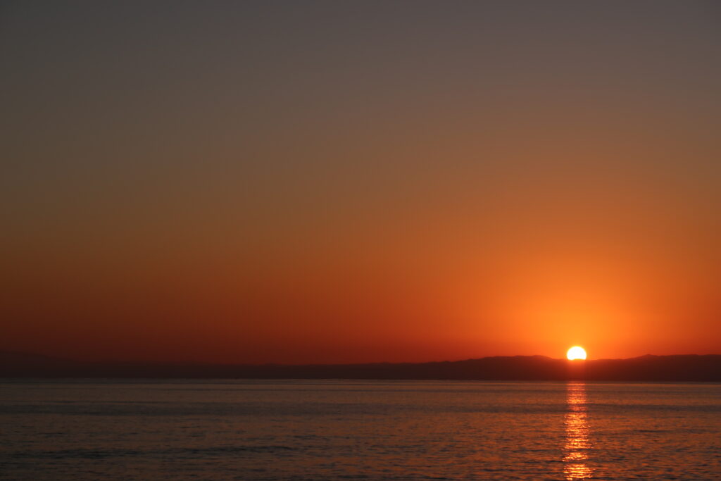 稲村ヶ崎温泉の夕暮れ