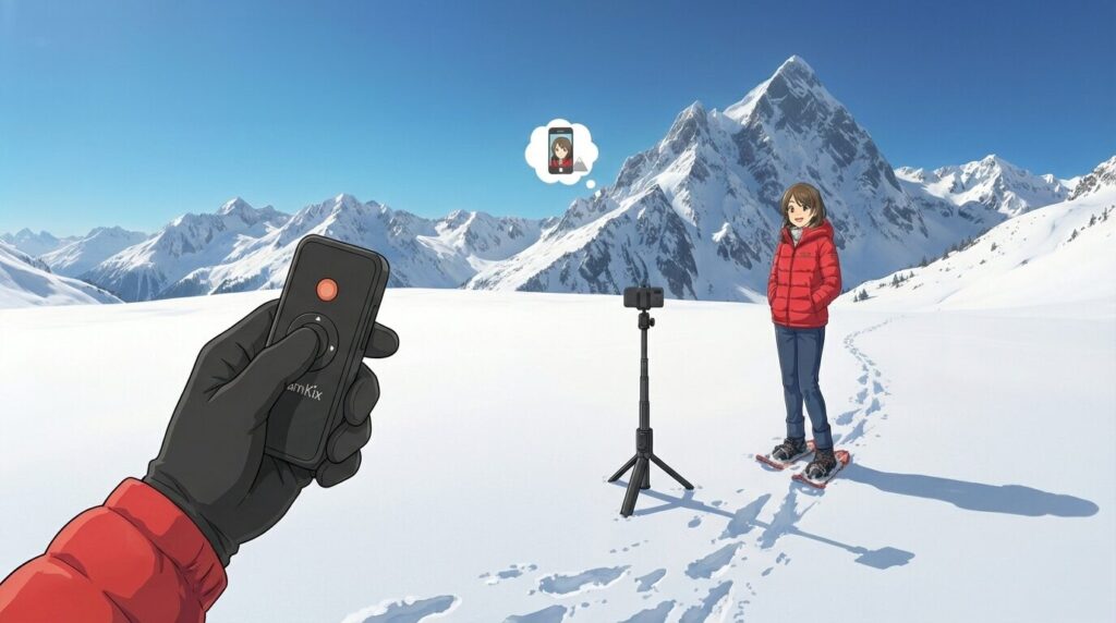 自撮り棒とリモコン