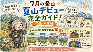  【7月の登山 関東・甲信越】夏山デビュー完全ガイド 