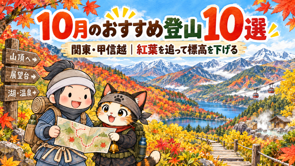  【10月の登山 関東・甲信越】紅葉は標高で追いかける！50代初心者におすすめの山・コース10選 