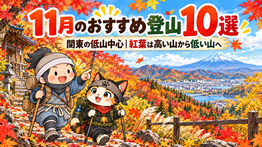  11月の登山 関東】紅葉は低山へ！50代初心者におすすめの山・コース10選